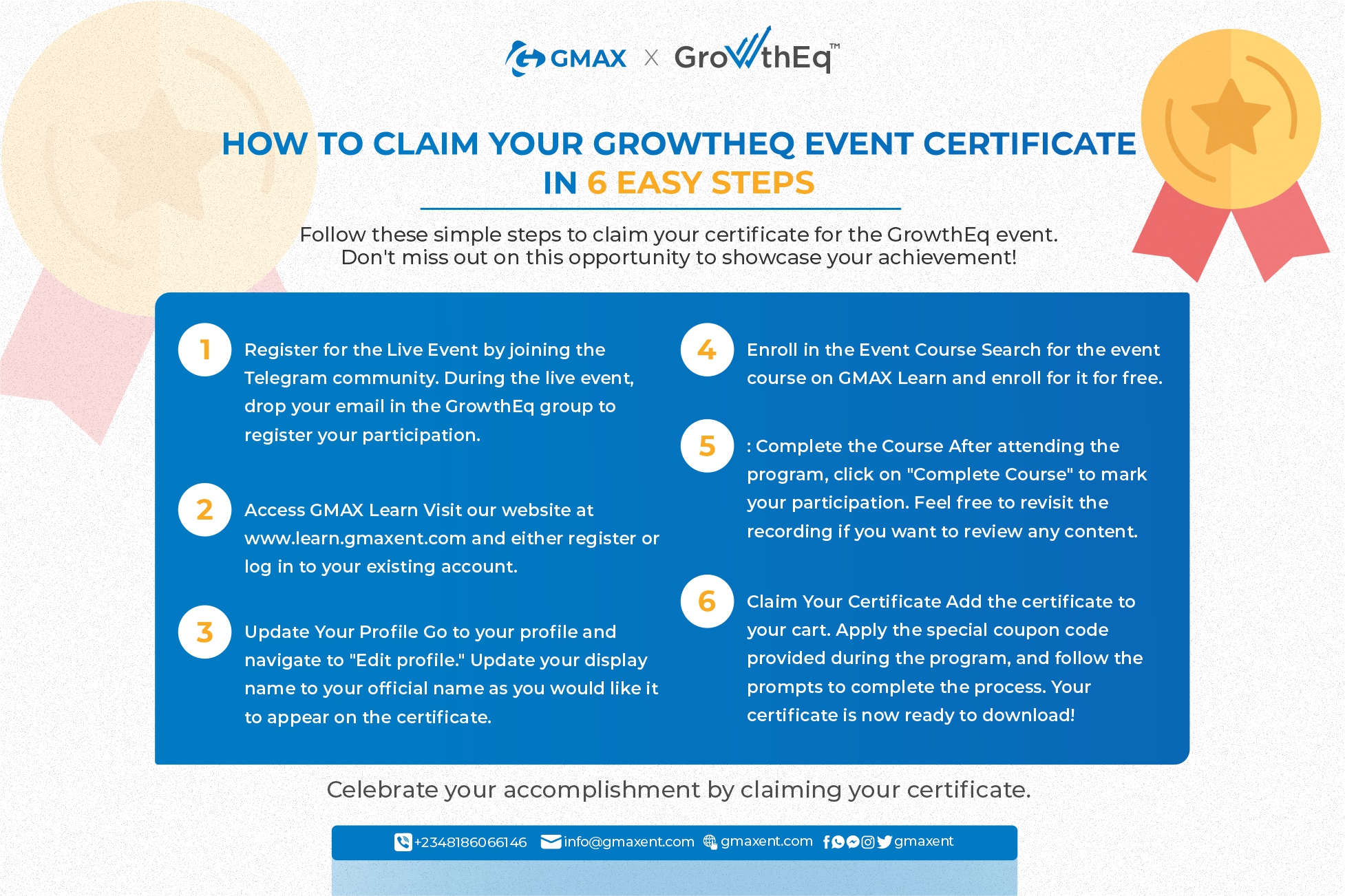how to claim your GrowthEq certificate step by step image